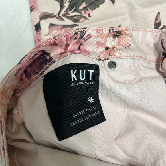 Kut From The Kloth Lauren Crop Straight Leg Floral Pants – Size 14 EUC - Picture 4 of 11